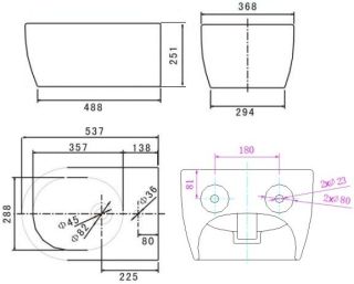 Биде подвесное белое SSWW NC4476
